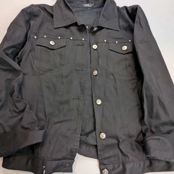 Power Cat Black Custom Embellished Jacket Size Large - Picture 7 of 10